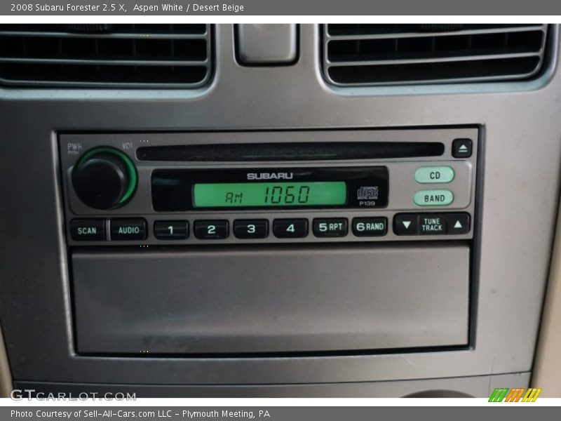 Aspen White / Desert Beige 2008 Subaru Forester 2.5 X