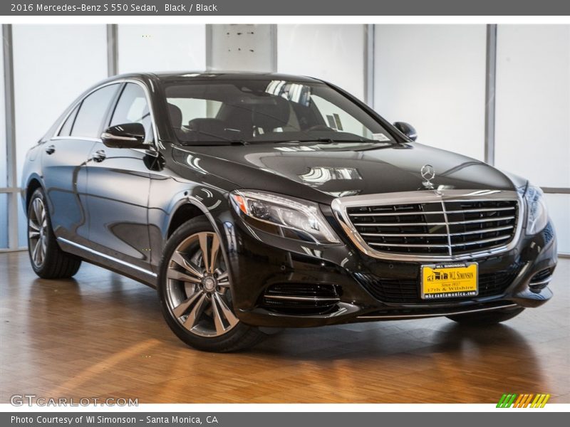 Black / Black 2016 Mercedes-Benz S 550 Sedan