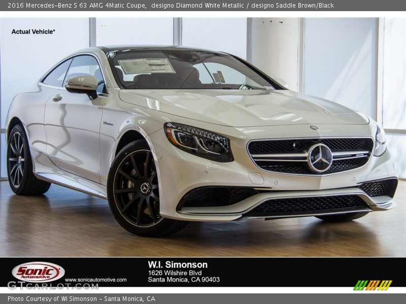 designo Diamond White Metallic / designo Saddle Brown/Black 2016 Mercedes-Benz S 63 AMG 4Matic Coupe