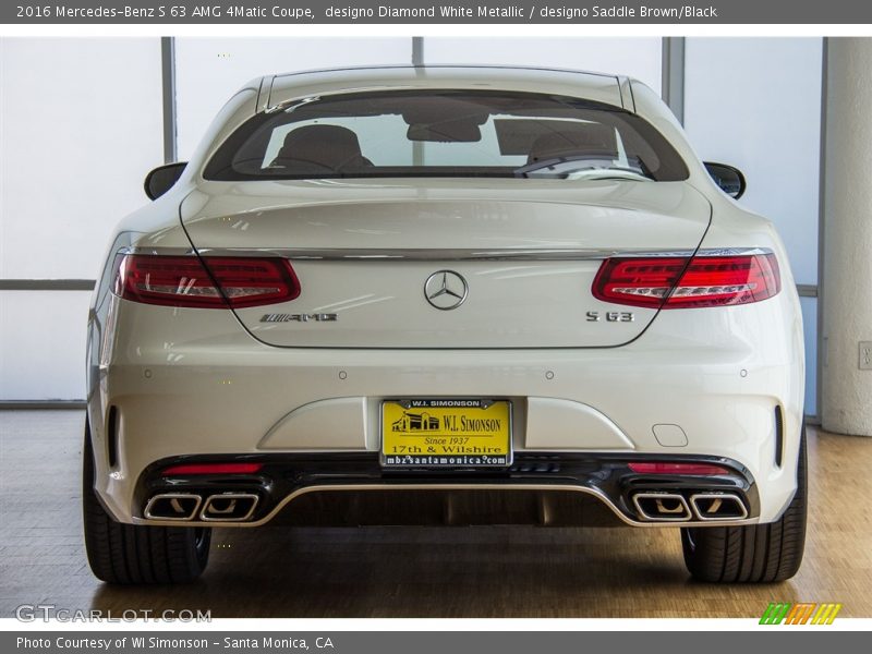 designo Diamond White Metallic / designo Saddle Brown/Black 2016 Mercedes-Benz S 63 AMG 4Matic Coupe