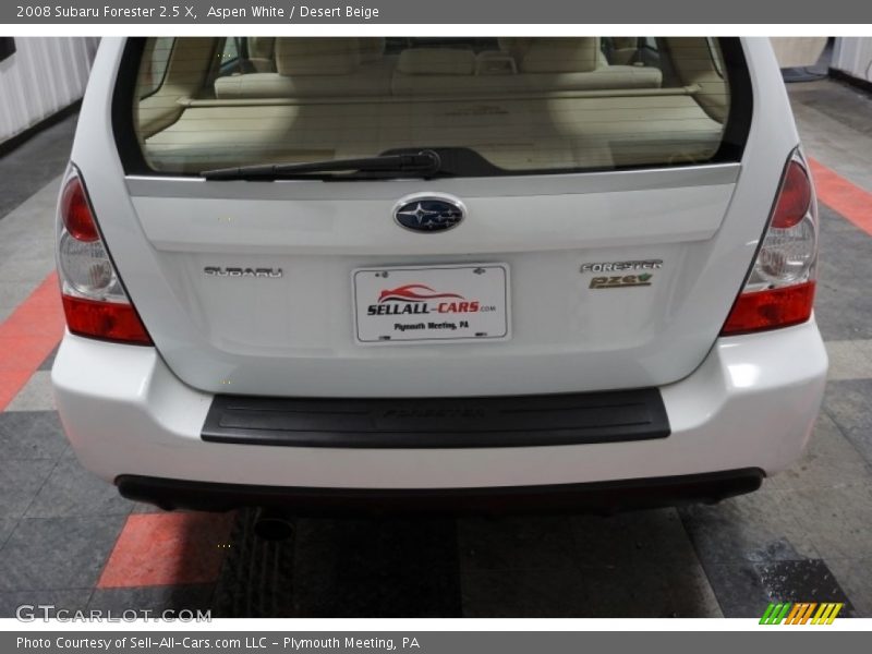 Aspen White / Desert Beige 2008 Subaru Forester 2.5 X