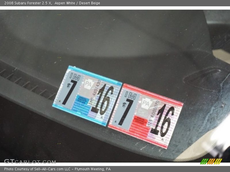 Aspen White / Desert Beige 2008 Subaru Forester 2.5 X