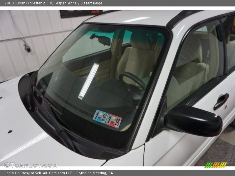 Aspen White / Desert Beige 2008 Subaru Forester 2.5 X