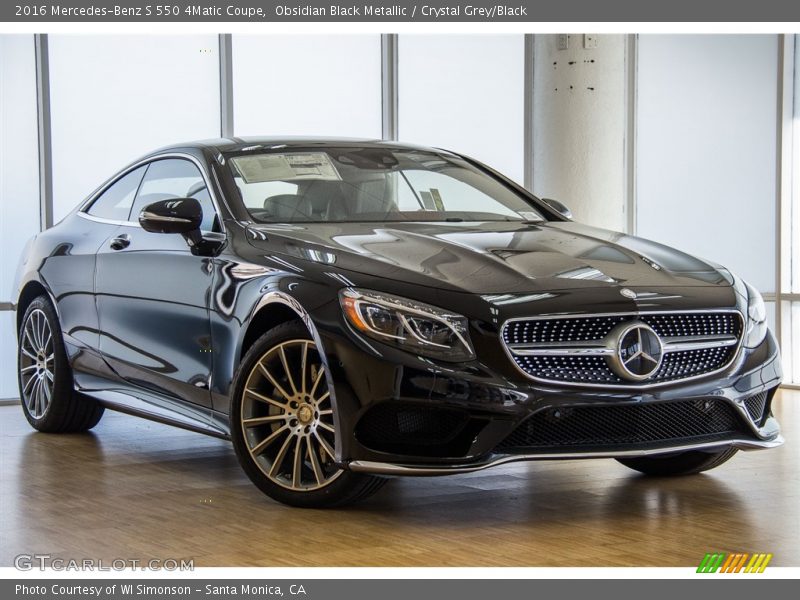 Obsidian Black Metallic / Crystal Grey/Black 2016 Mercedes-Benz S 550 4Matic Coupe