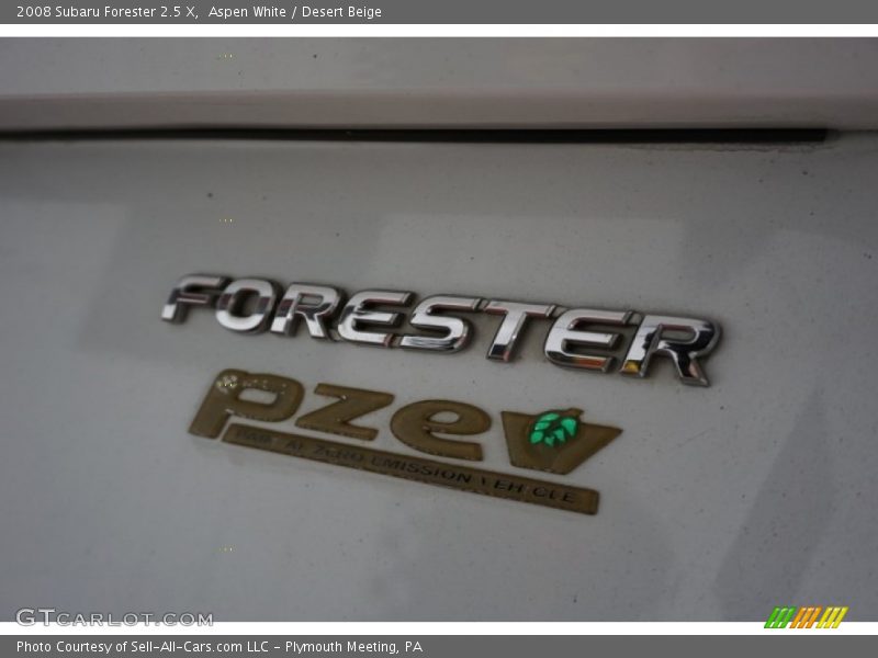 Aspen White / Desert Beige 2008 Subaru Forester 2.5 X