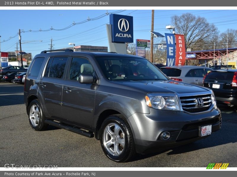 Polished Metal Metallic / Black 2013 Honda Pilot EX-L 4WD