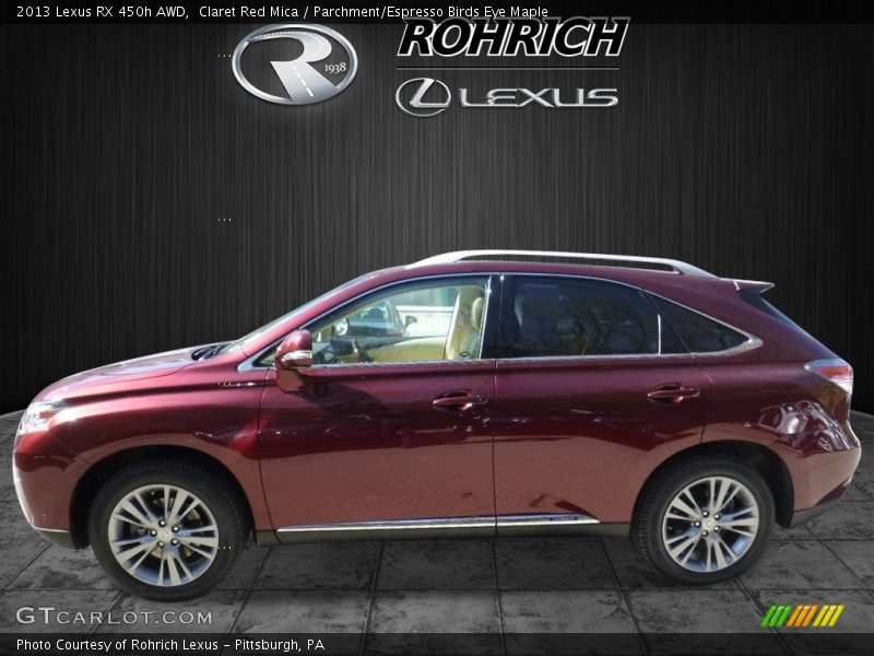 Claret Red Mica / Parchment/Espresso Birds Eye Maple 2013 Lexus RX 450h AWD