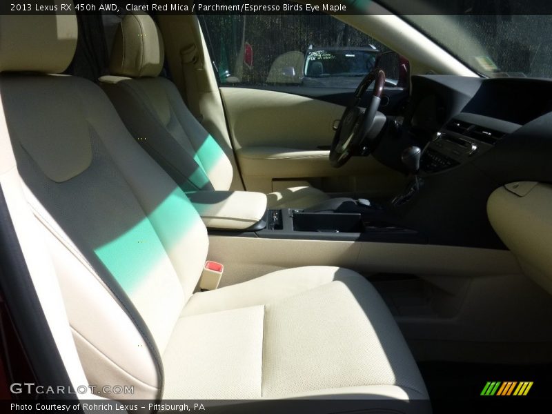 Claret Red Mica / Parchment/Espresso Birds Eye Maple 2013 Lexus RX 450h AWD