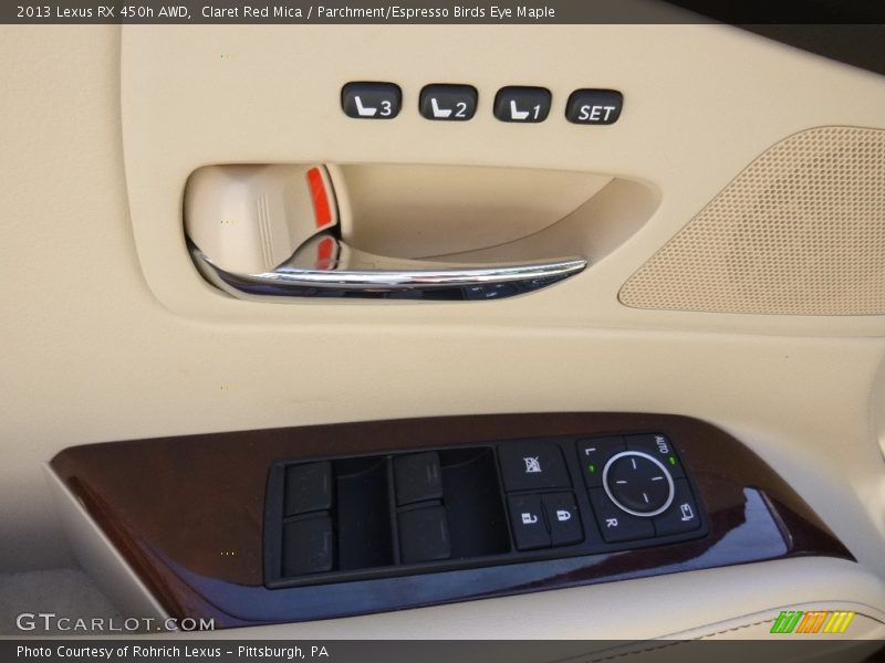 Claret Red Mica / Parchment/Espresso Birds Eye Maple 2013 Lexus RX 450h AWD