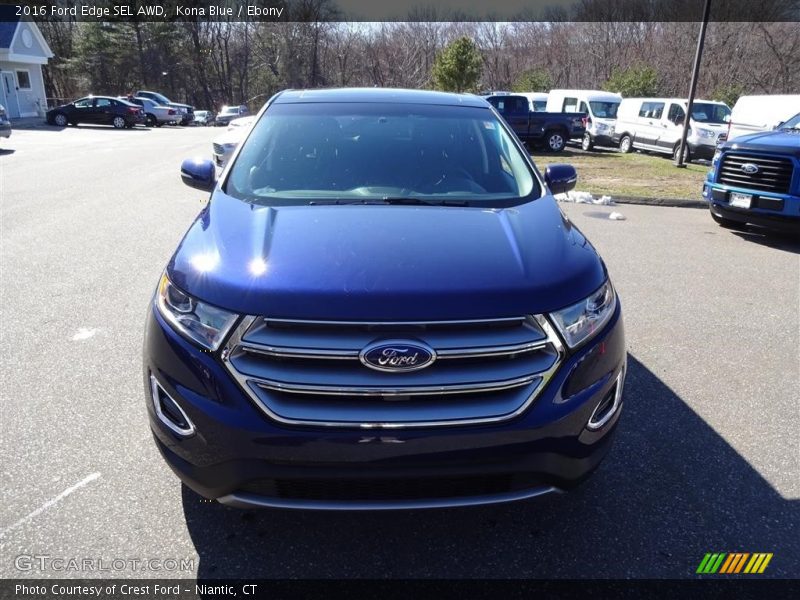 Kona Blue / Ebony 2016 Ford Edge SEL AWD