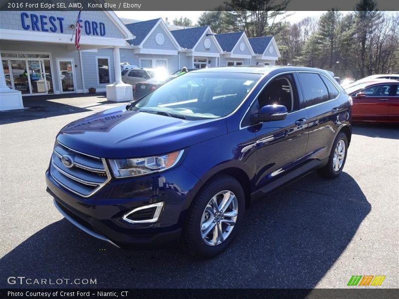 Kona Blue / Ebony 2016 Ford Edge SEL AWD