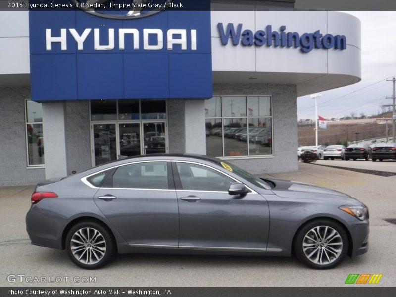 Empire State Gray / Black 2015 Hyundai Genesis 3.8 Sedan