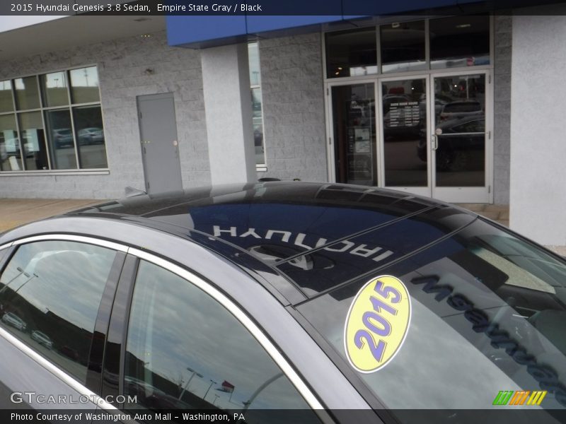 Empire State Gray / Black 2015 Hyundai Genesis 3.8 Sedan