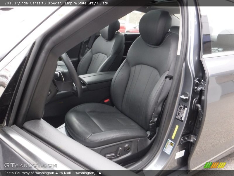 Empire State Gray / Black 2015 Hyundai Genesis 3.8 Sedan