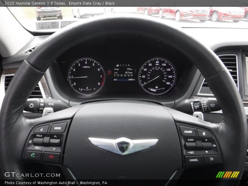 Empire State Gray / Black 2015 Hyundai Genesis 3.8 Sedan