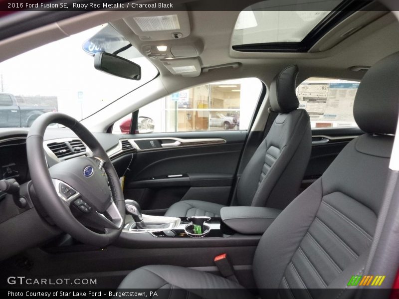 Ruby Red Metallic / Charcoal Black 2016 Ford Fusion SE
