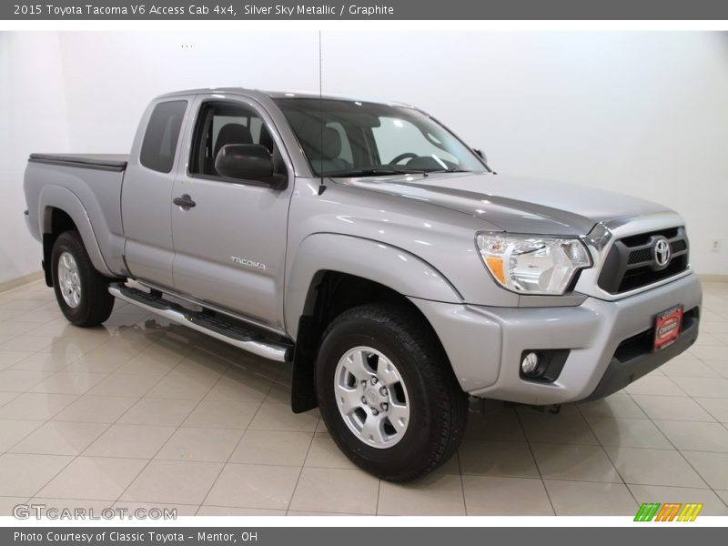 Silver Sky Metallic / Graphite 2015 Toyota Tacoma V6 Access Cab 4x4