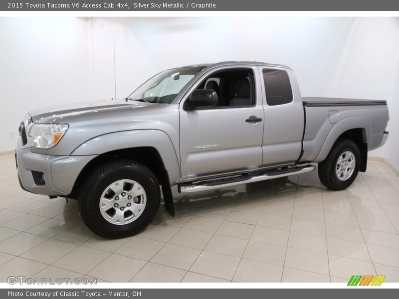 Silver Sky Metallic / Graphite 2015 Toyota Tacoma V6 Access Cab 4x4