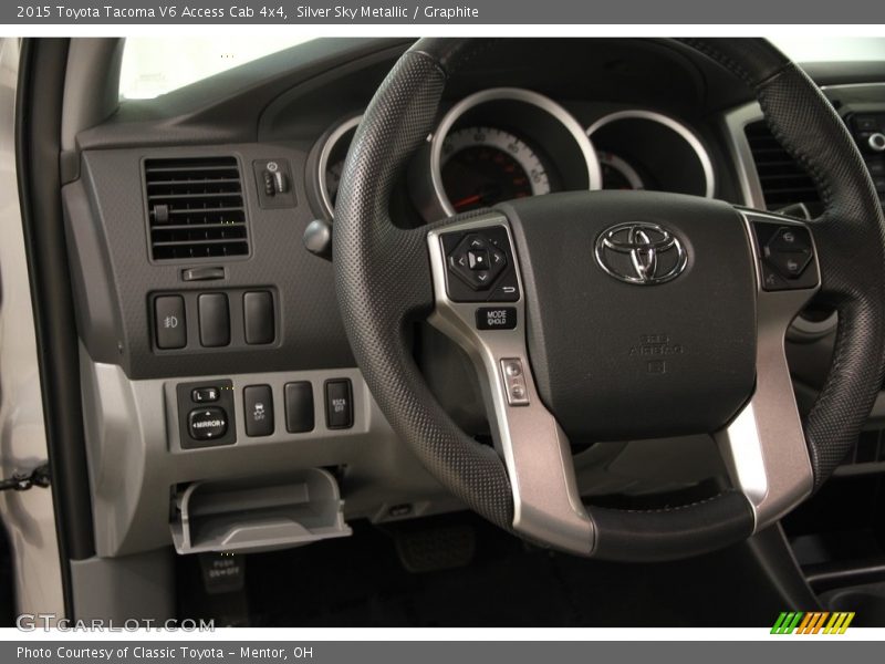 Silver Sky Metallic / Graphite 2015 Toyota Tacoma V6 Access Cab 4x4