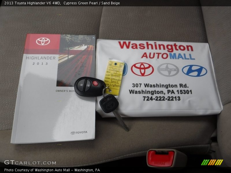 Cypress Green Pearl / Sand Beige 2013 Toyota Highlander V6 4WD