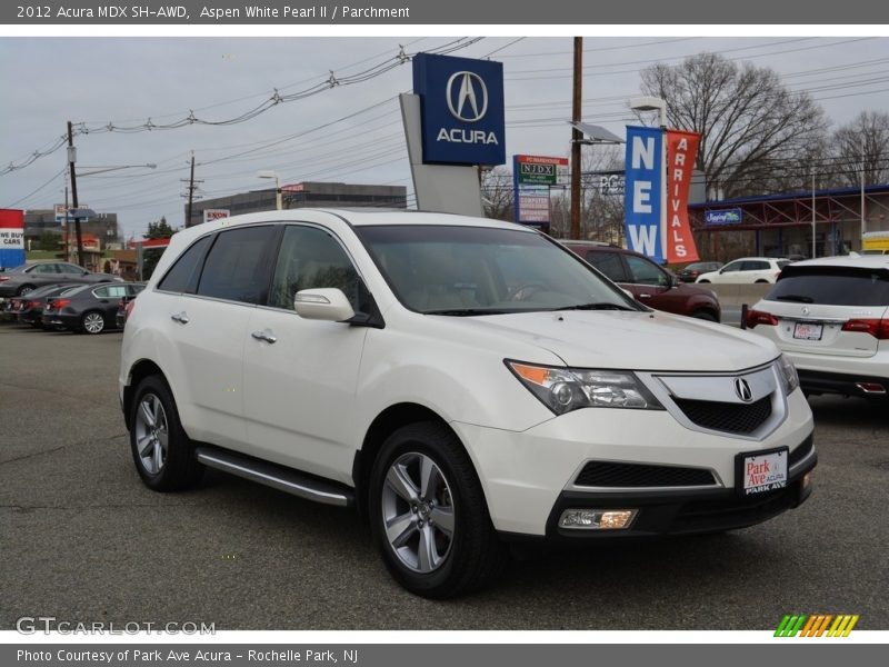 Aspen White Pearl II / Parchment 2012 Acura MDX SH-AWD