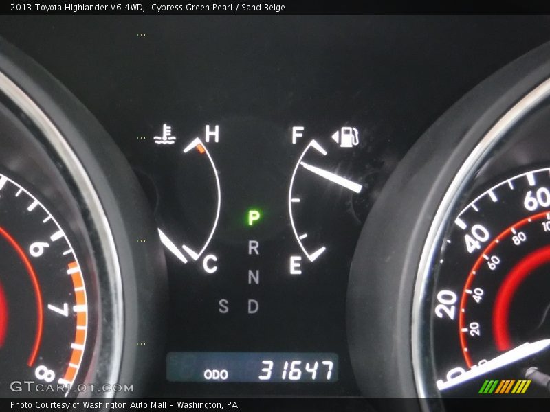 Cypress Green Pearl / Sand Beige 2013 Toyota Highlander V6 4WD
