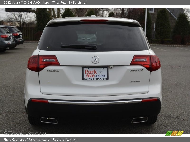 Aspen White Pearl II / Parchment 2012 Acura MDX SH-AWD