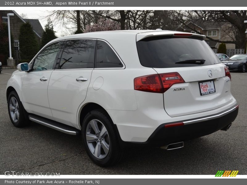 Aspen White Pearl II / Parchment 2012 Acura MDX SH-AWD