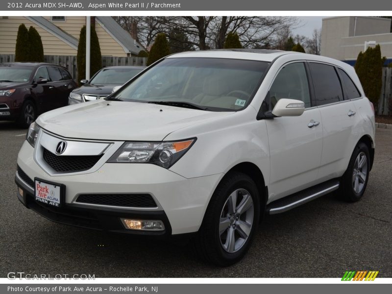 Aspen White Pearl II / Parchment 2012 Acura MDX SH-AWD