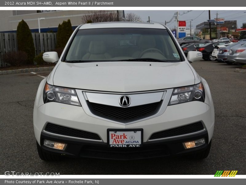 Aspen White Pearl II / Parchment 2012 Acura MDX SH-AWD