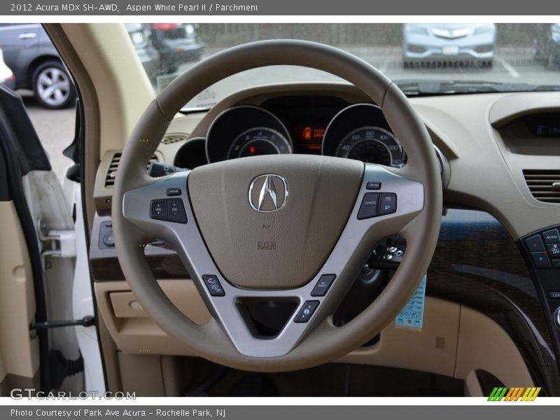 Aspen White Pearl II / Parchment 2012 Acura MDX SH-AWD