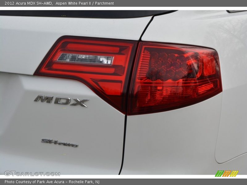 Aspen White Pearl II / Parchment 2012 Acura MDX SH-AWD