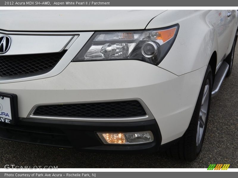 Aspen White Pearl II / Parchment 2012 Acura MDX SH-AWD