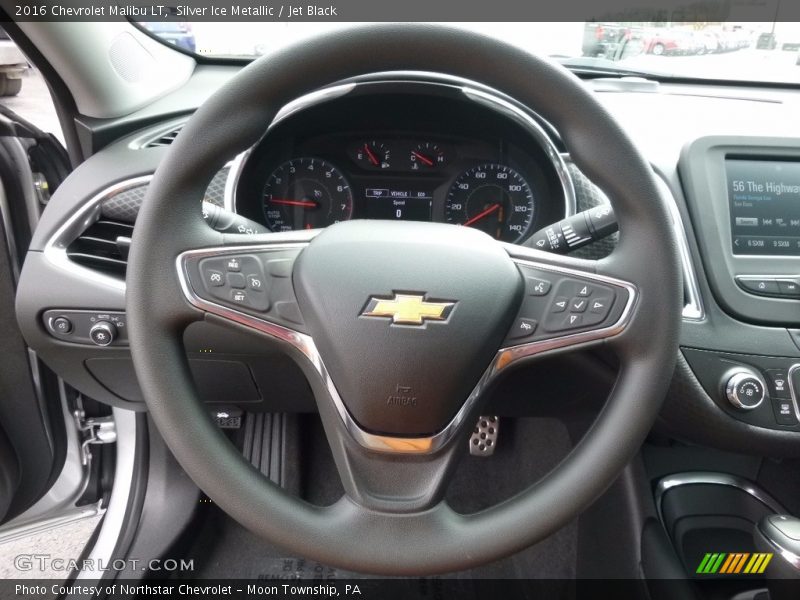 Silver Ice Metallic / Jet Black 2016 Chevrolet Malibu LT