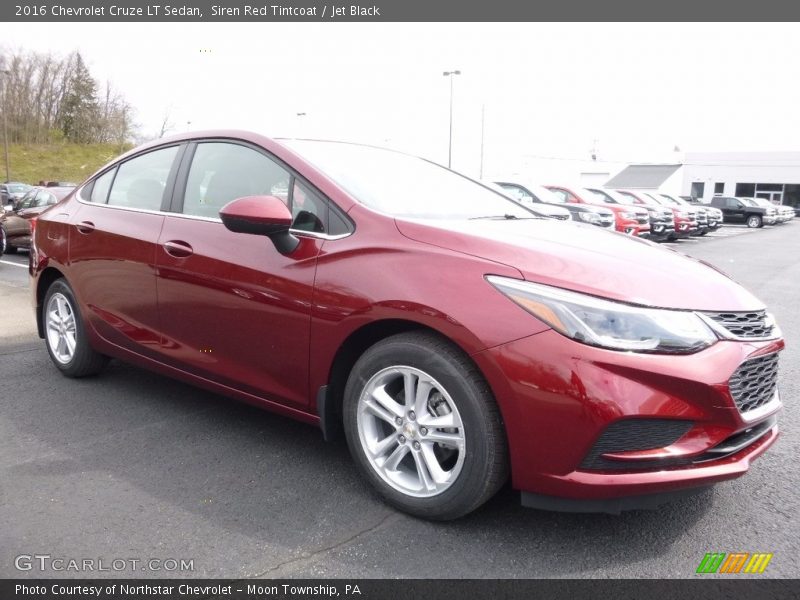 Siren Red Tintcoat / Jet Black 2016 Chevrolet Cruze LT Sedan