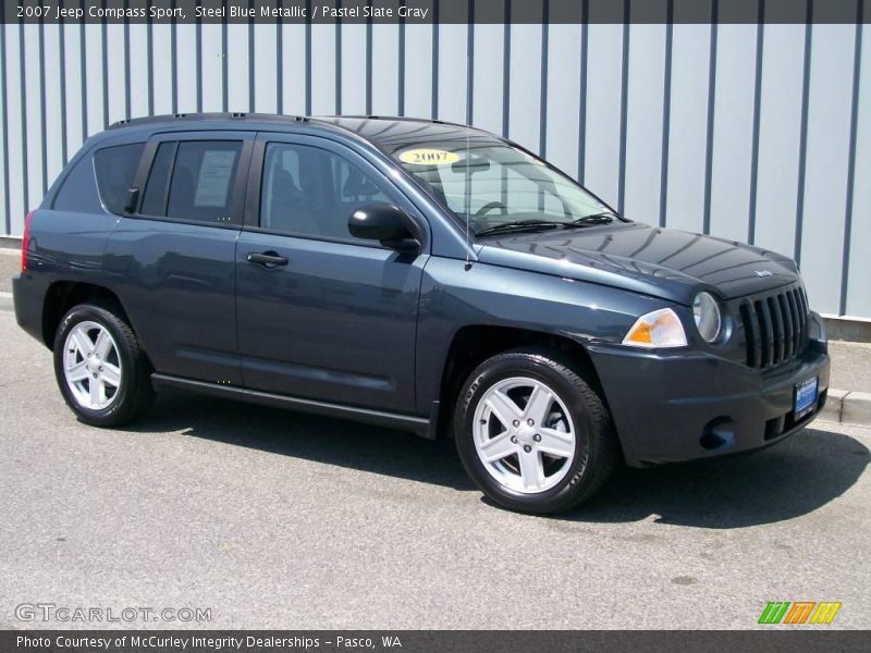 Steel Blue Metallic / Pastel Slate Gray 2007 Jeep Compass Sport
