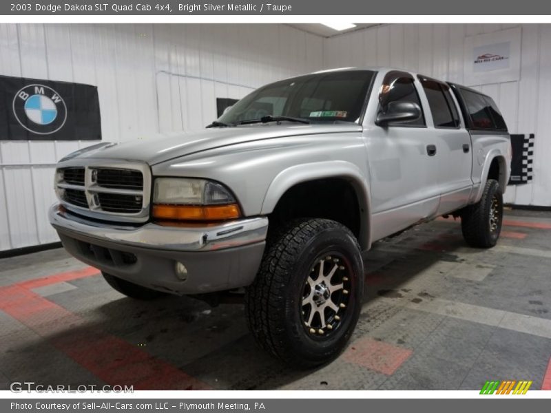 Bright Silver Metallic / Taupe 2003 Dodge Dakota SLT Quad Cab 4x4