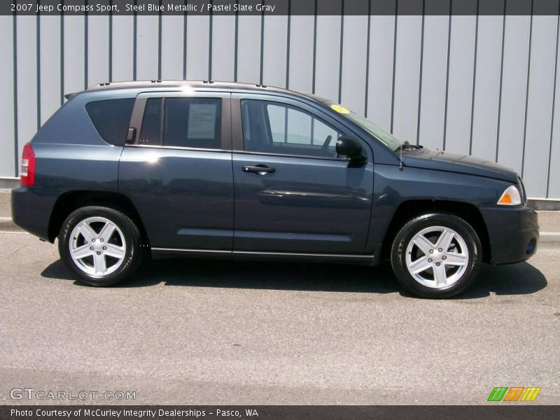 Steel Blue Metallic / Pastel Slate Gray 2007 Jeep Compass Sport