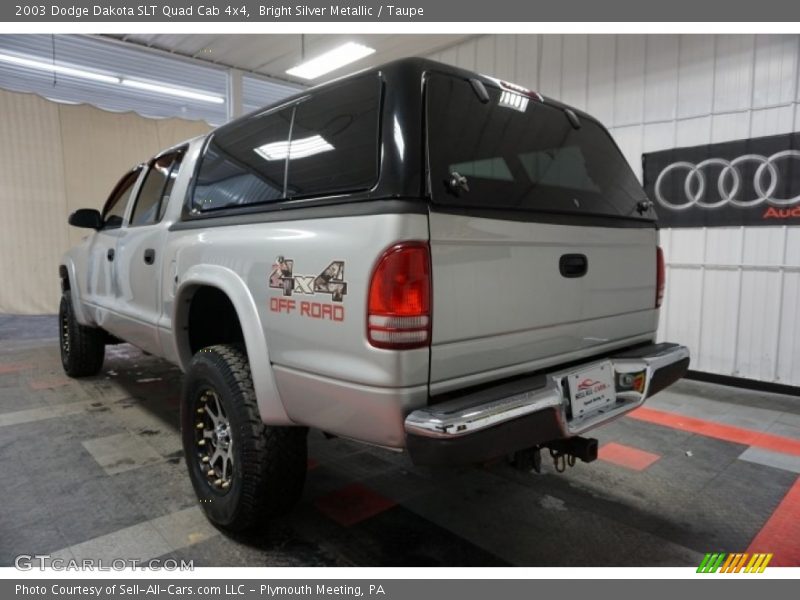 Bright Silver Metallic / Taupe 2003 Dodge Dakota SLT Quad Cab 4x4
