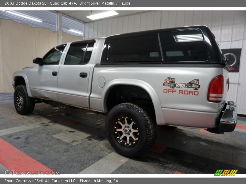 Bright Silver Metallic / Taupe 2003 Dodge Dakota SLT Quad Cab 4x4