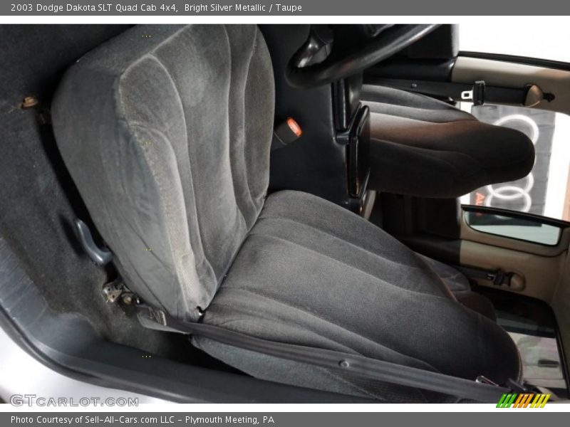 Bright Silver Metallic / Taupe 2003 Dodge Dakota SLT Quad Cab 4x4