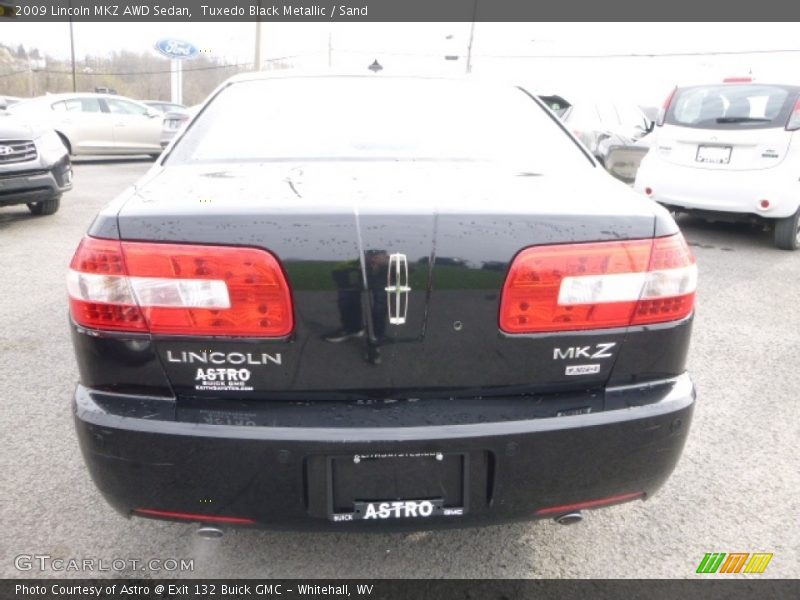 Tuxedo Black Metallic / Sand 2009 Lincoln MKZ AWD Sedan