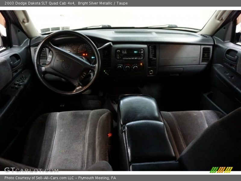Bright Silver Metallic / Taupe 2003 Dodge Dakota SLT Quad Cab 4x4