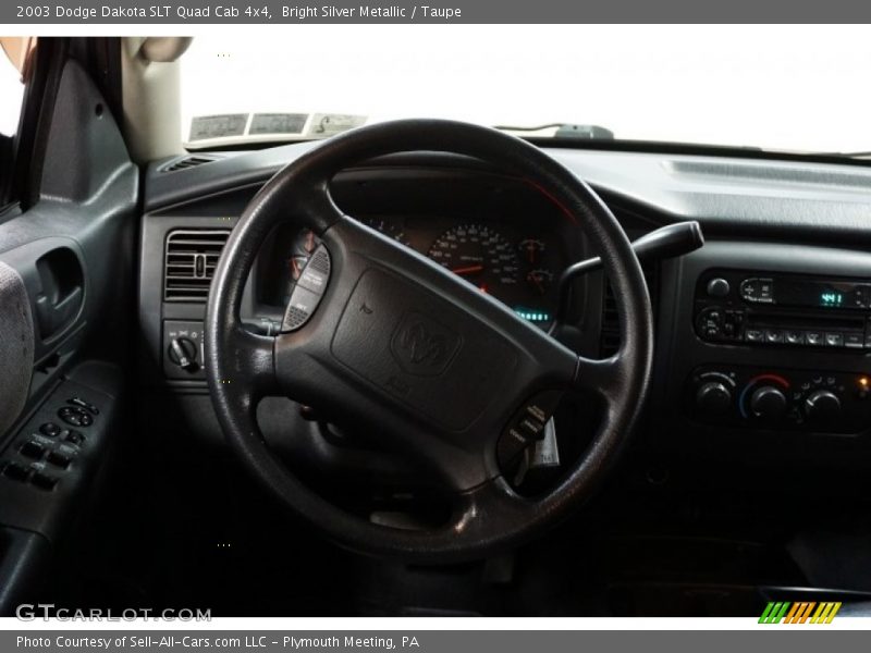 Bright Silver Metallic / Taupe 2003 Dodge Dakota SLT Quad Cab 4x4