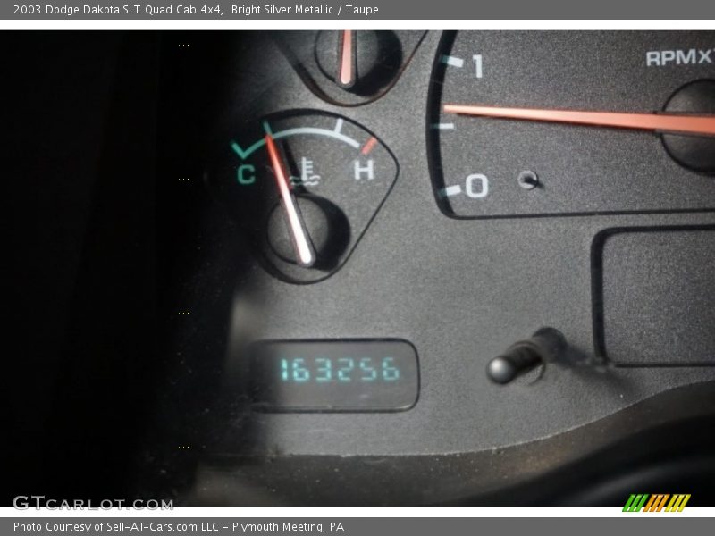 Bright Silver Metallic / Taupe 2003 Dodge Dakota SLT Quad Cab 4x4