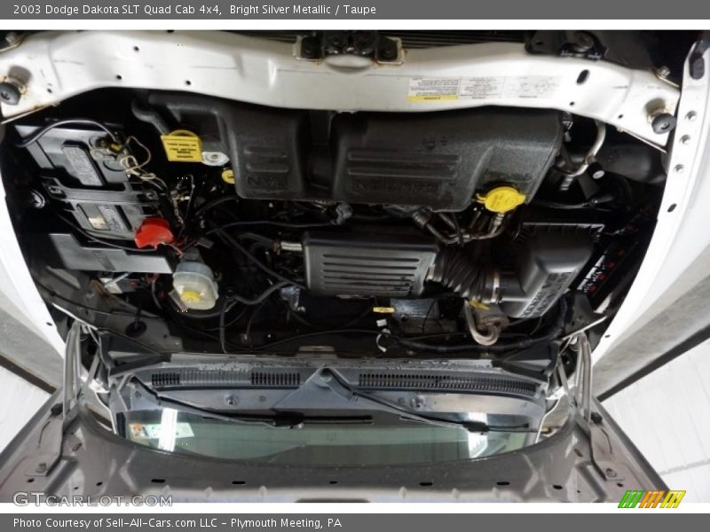 Bright Silver Metallic / Taupe 2003 Dodge Dakota SLT Quad Cab 4x4