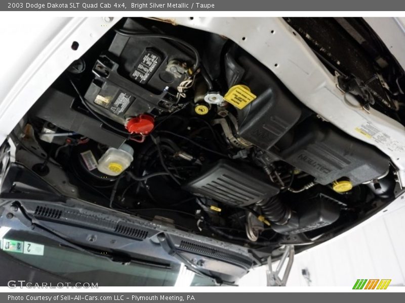 Bright Silver Metallic / Taupe 2003 Dodge Dakota SLT Quad Cab 4x4