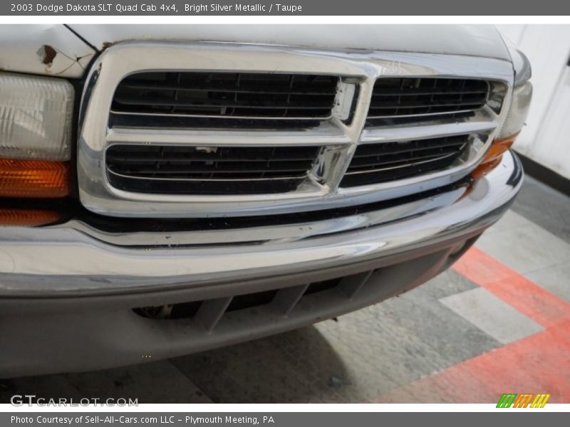 Bright Silver Metallic / Taupe 2003 Dodge Dakota SLT Quad Cab 4x4