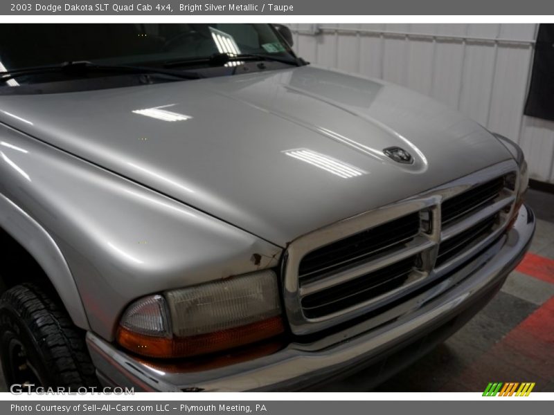 Bright Silver Metallic / Taupe 2003 Dodge Dakota SLT Quad Cab 4x4