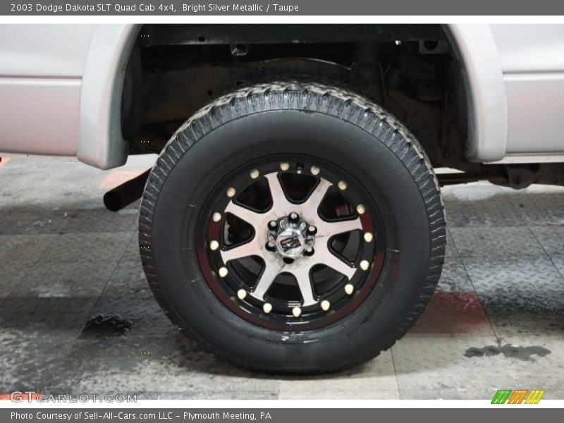 Bright Silver Metallic / Taupe 2003 Dodge Dakota SLT Quad Cab 4x4